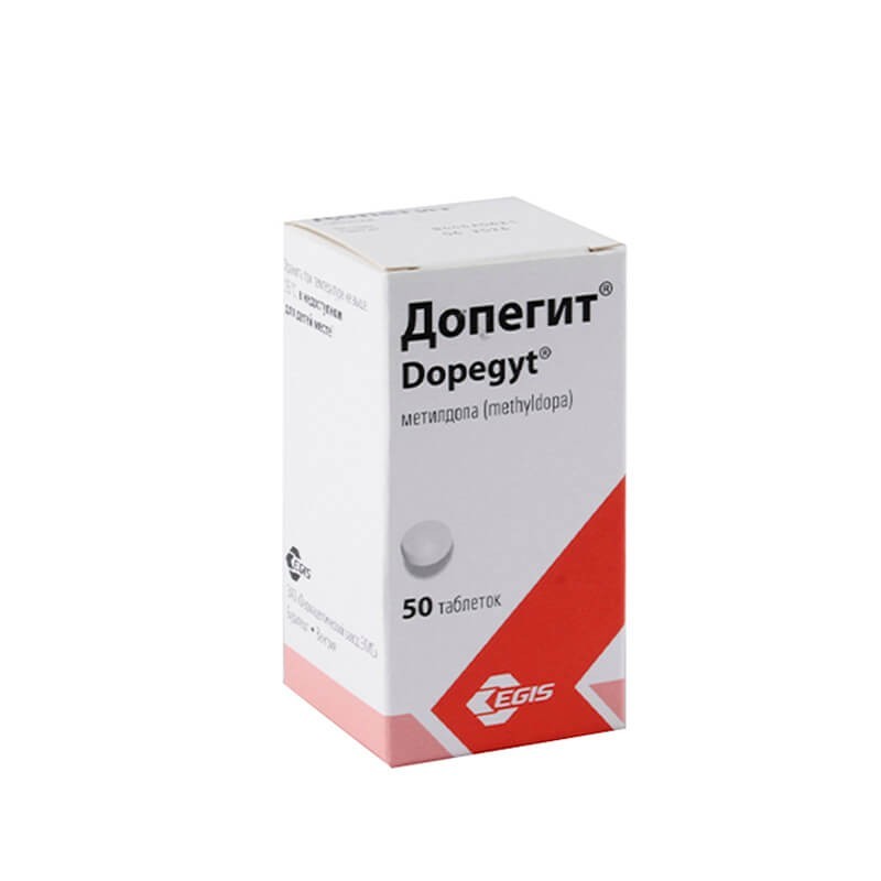 Medicines of the cardiovascular system, Pills «Dopegit» 250 mg, Վենգրիա