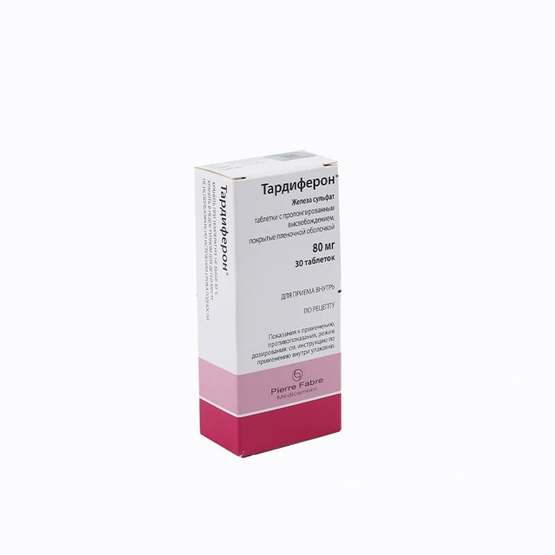 Antianemic drugs, Tablets «Tardiferon» 80 mg, Ֆրանսիա