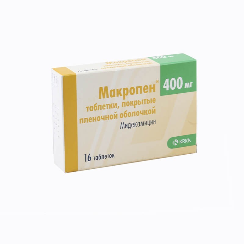 Հակաբիոտիկ դեղամիջոցներ, Դեղահաբեր «Макропен» 400մգ, Կիպրոս