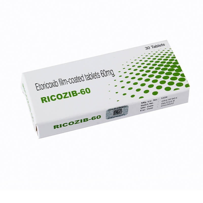 Ցավազրկող հակաբորբոքային դեղամիջոցներ, Դեղահաբեր «Ricozib» 60մգ, Հնդկաստան