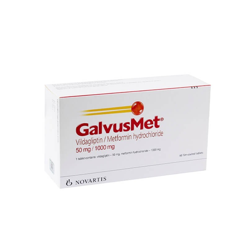 Antidiabetic drugs, Pills «GalvusMet» 50/1000mg, Շվեյցարիա