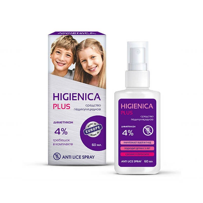 Medicines of local effect, Lotion Higienica Plus 4% / 60ml, Ռուսաստան