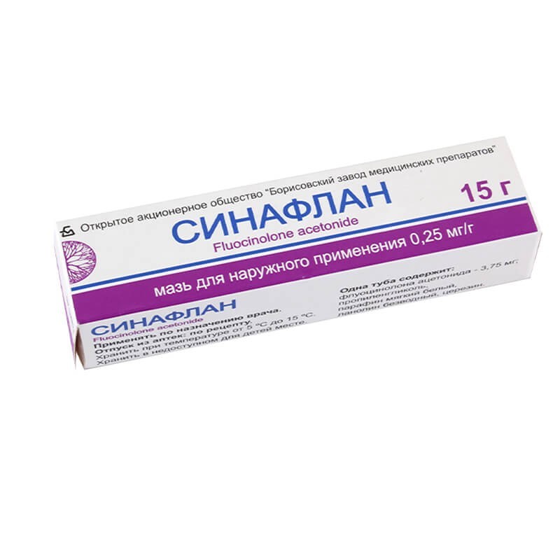 Medicines of local effect, Ointment «Sinaflan» 15գ, Բելառուս