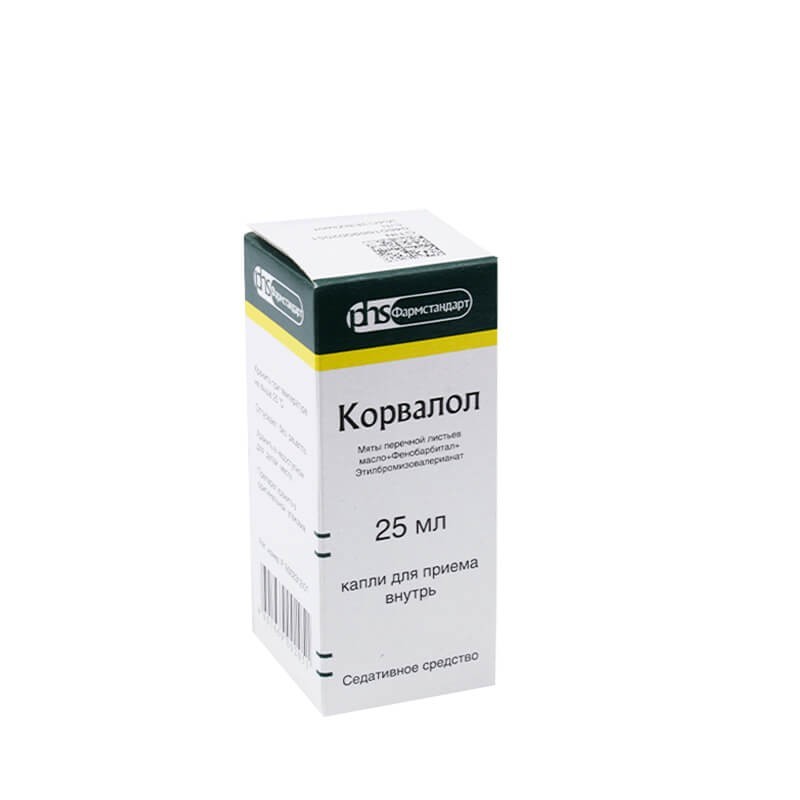 Sedative drugs, Drops «Korvalol» 25 ml, Ռուսաստան