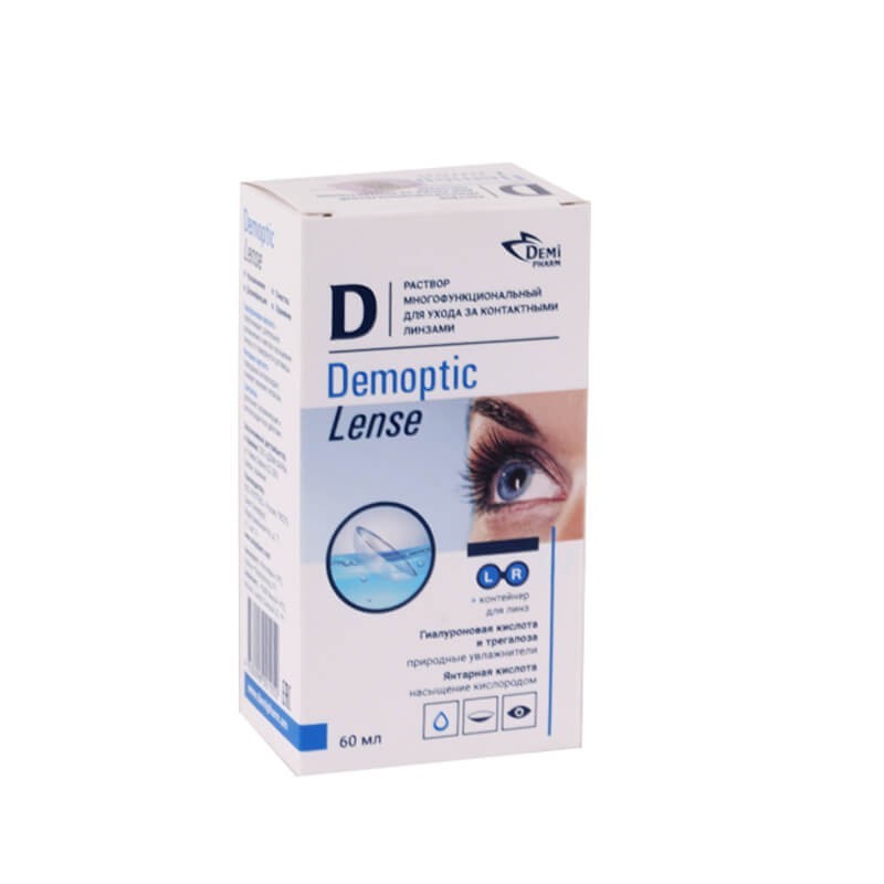 Eye drops, Contact lens solution «Demoptic Lense» 60ml, Ռուսաստան