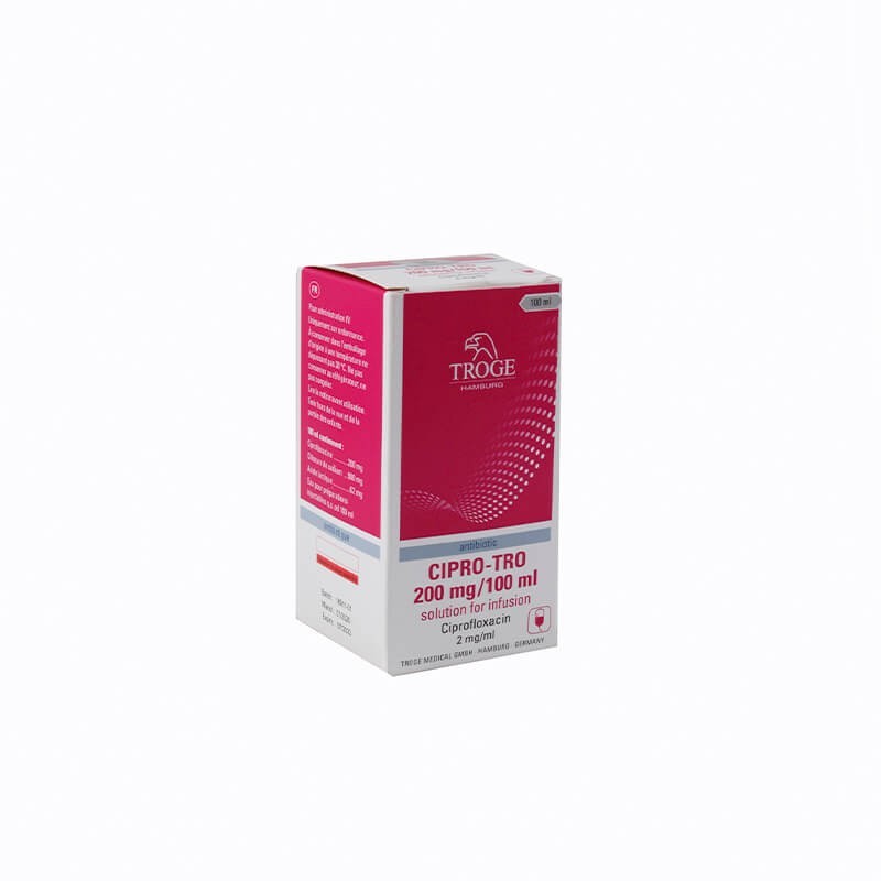 Antibiotic drugs, Intravenous solution «Cipro-Tro» 200 mg / 100 ml, Գերմանիա