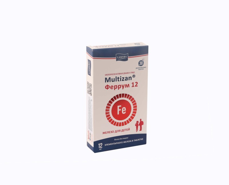 Bioactive supplements, Пищевая добавка «Мультизан  Феррум 12, Մեծ Բրիտանիա