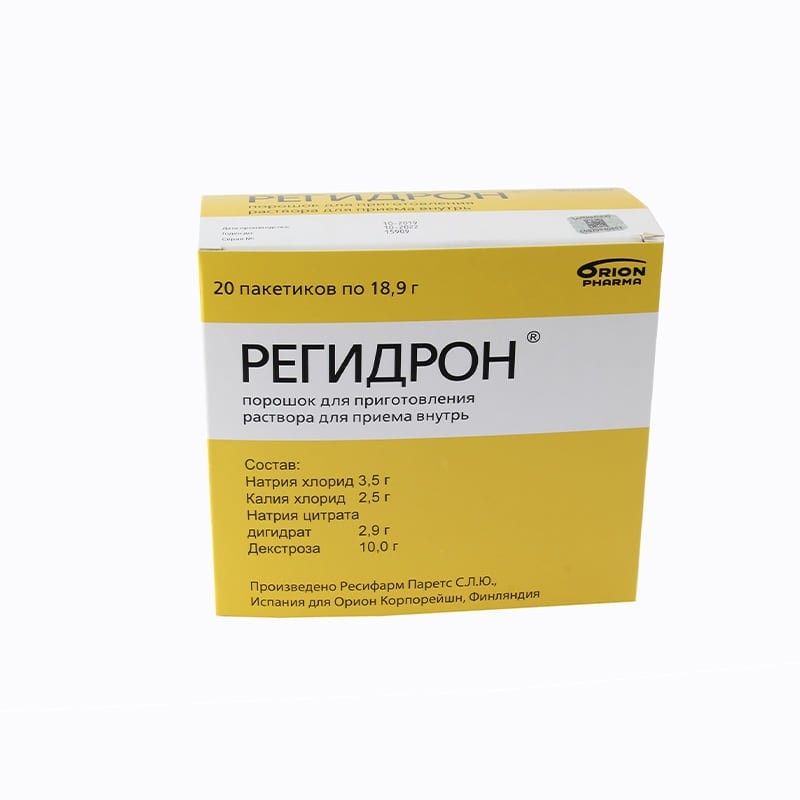 Medicines of the gastrointestinal system, Medicinal powder «Regidron» 18.9g, Ֆինլանդիա