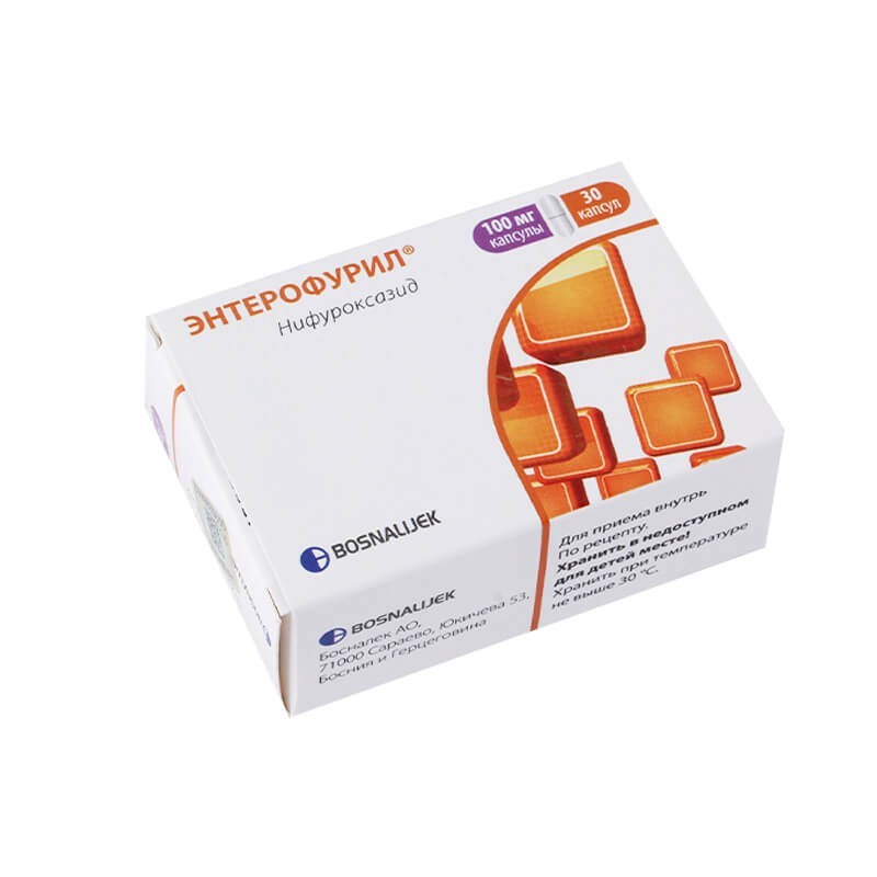 Medicines of the gastrointestinal system, Capsules «Enterofuril» 100mg, Բոսնիա և Հերցոգովինիա