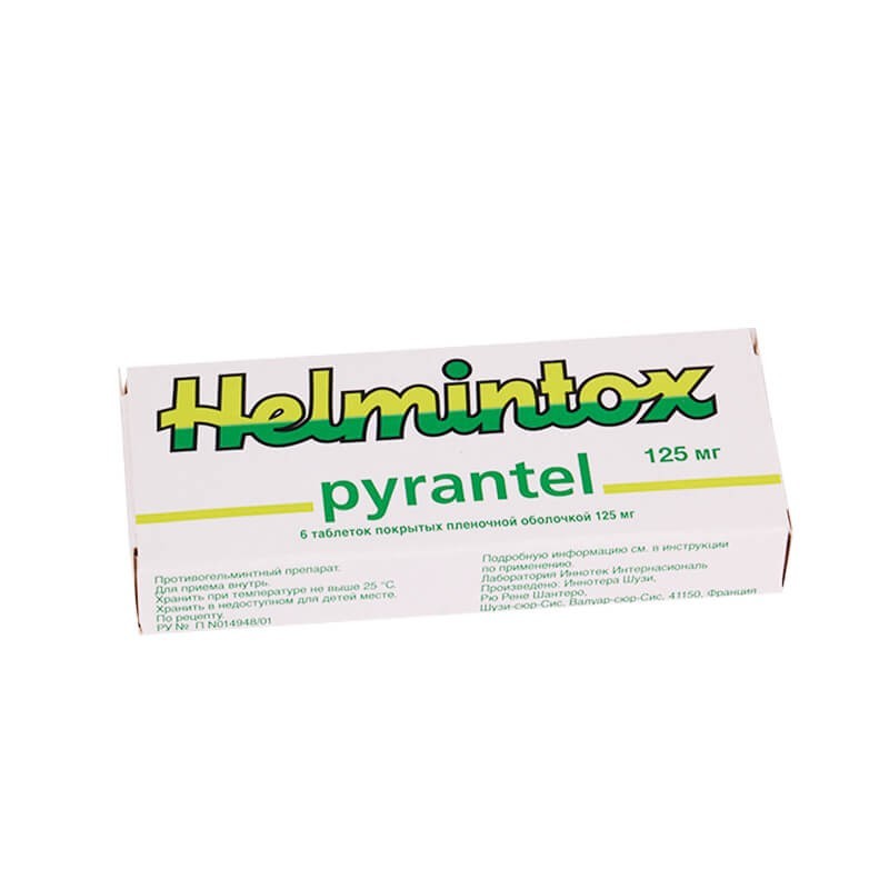 Anthelmintic drugs, Pills «Helmintox»  125 mg, Ֆրանսիա
