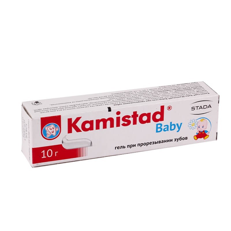 Oral hygiene, Children's gel «Kamistad» Baby 10g, Ռուսաստան