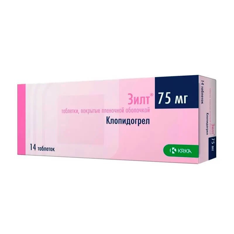Anticoagulant drugs, Pills «Zilt» 75 mg, Սլովենիա