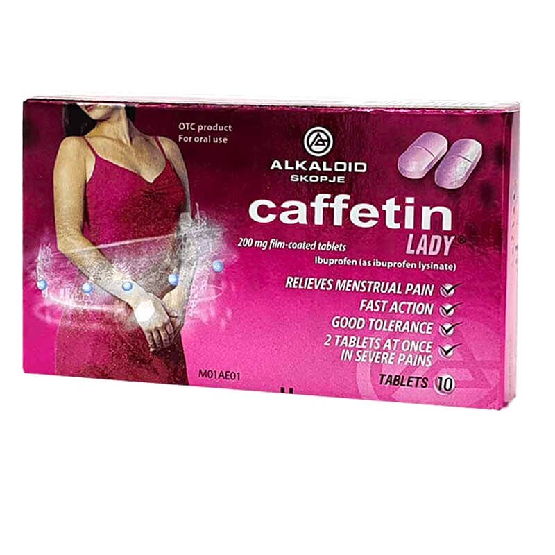 Anti-inflammatory pain relievers, Tablets «Caffetin» 200 mg, Մակեդոնիա