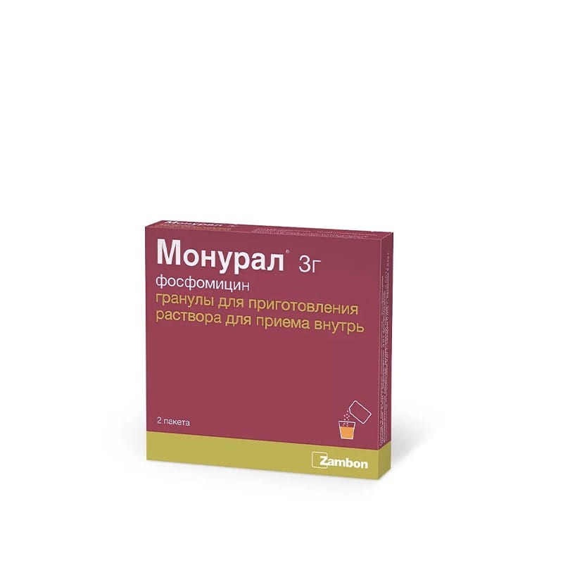 Antibiotic drugs, Medicinal powder «Monural» 3g, Իտալիա