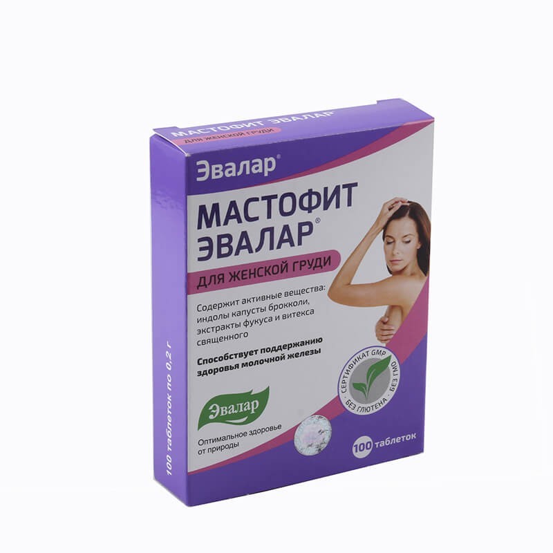 Женское здоровье, Таблетки «Мастофит Эвалар» 0,2г, Ռուսաստան