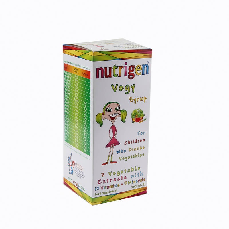 Վիտամիններ և միներալներ, Մուլտիվիտամինային օշարակ «Nutrigen Vegy» 200մլ, Մեծ Բրիտանիա