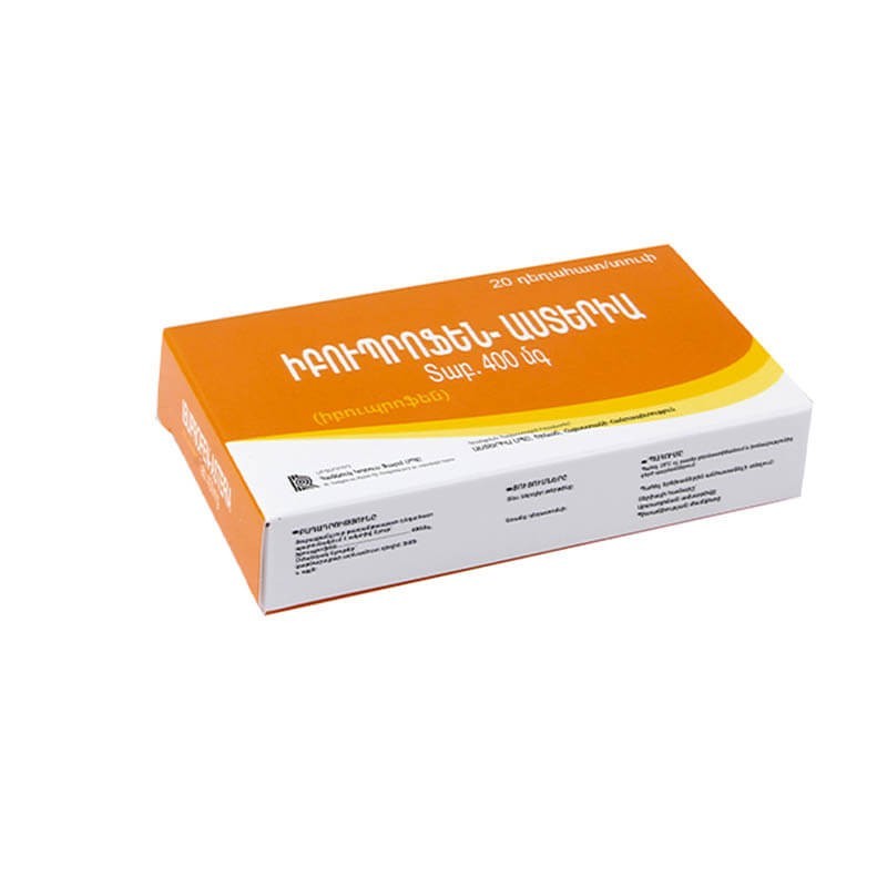 Anti-inflammatory pain relievers, Tablets «Ibuprofen-Asteria» 400 mg, Հայաստան