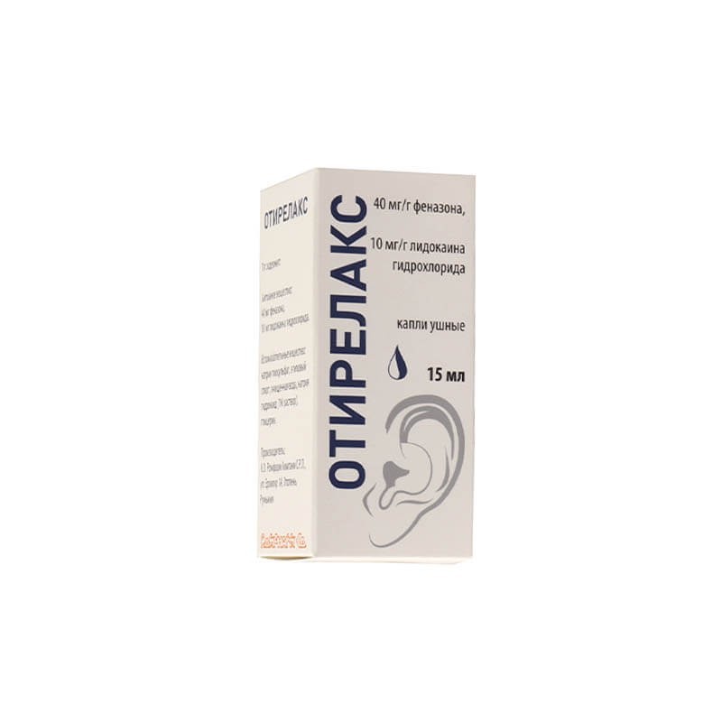 Nose throat ea, Ear drops «Otirelax» 15 ml, Ռումինիա