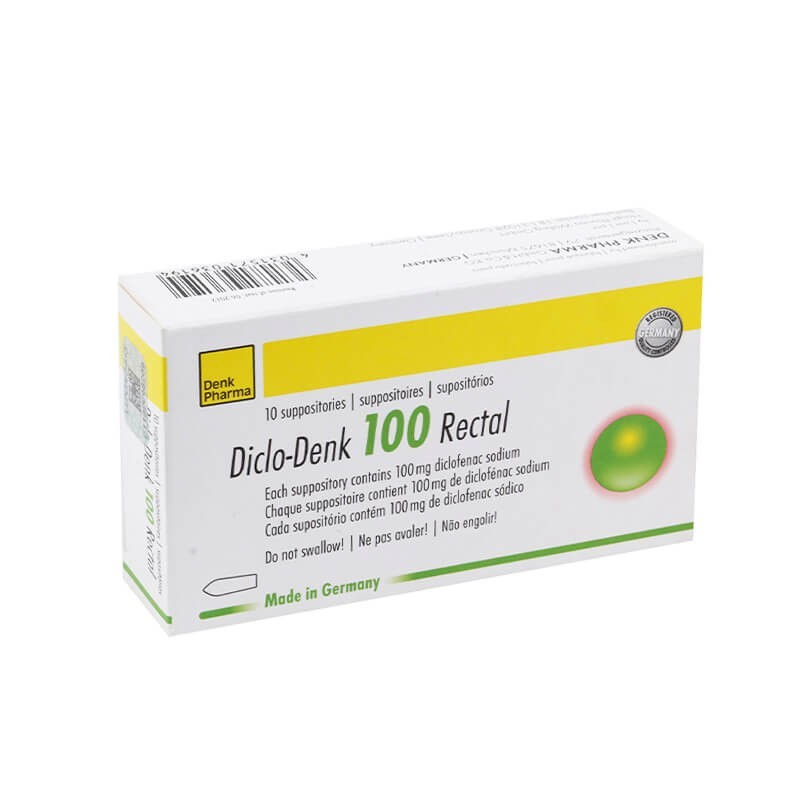 Anti-inflammatory pain relievers, Suppositories «Diclo-Denk» 100 mg, Գերմանիա