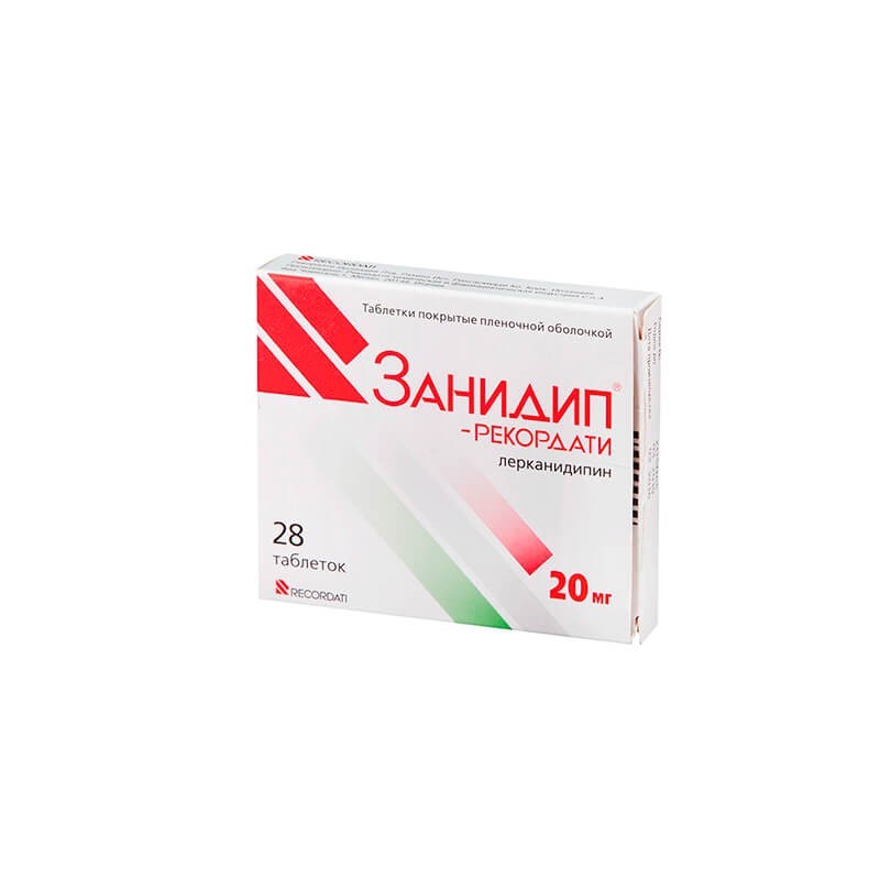 Medicines of the cardiovascular system, Zanidip tab. 20mg N28, Իտալիա