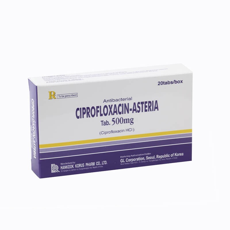 Antibiotic drugs, Tablets «Cipofloxacin-Asteria» 500 mg, Կորեա