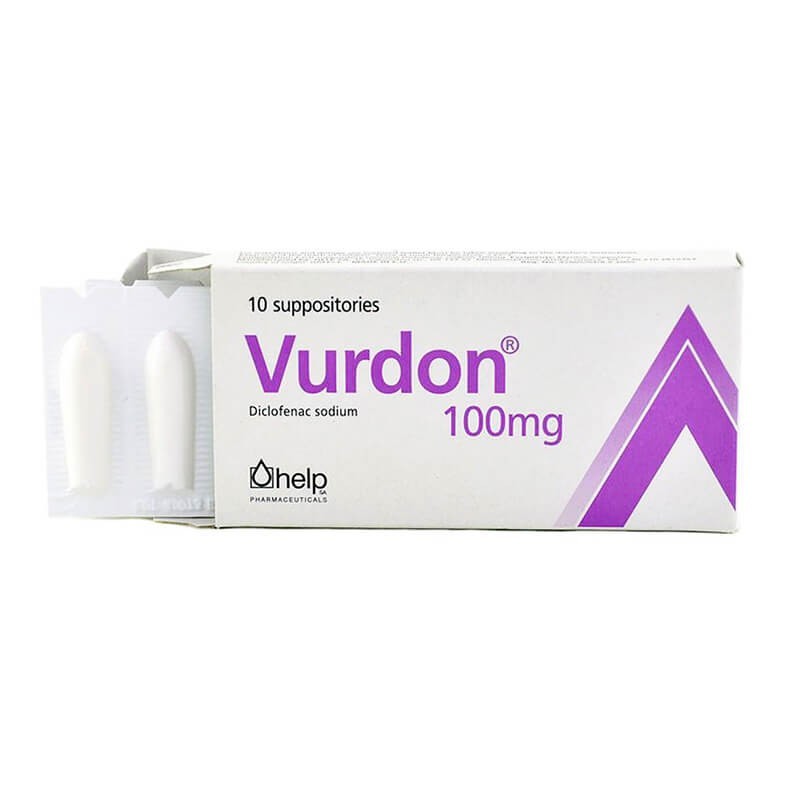 Anti-inflammatory pain relievers, Suppositories «Vurdon» 100 mg, Եվրոմիություն