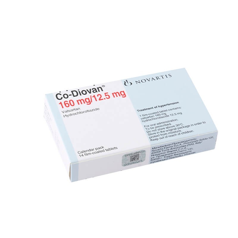 Medicines of the cardiovascular system, Pills «Co-Diovan» 160mg, Իտալիա