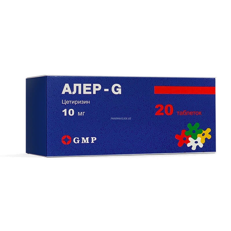 Antiallergic drugs, Tablets «Aler-G» 10 mg, Վրաստան