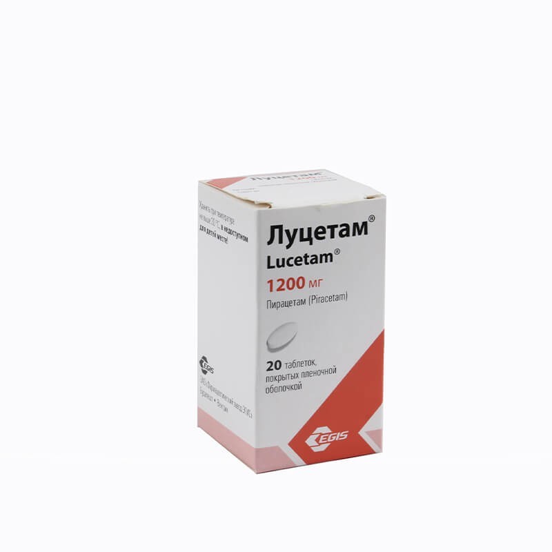 Cerebrovascular drugs, Pills «Lucetam» 1200 mg, Վենգրիա