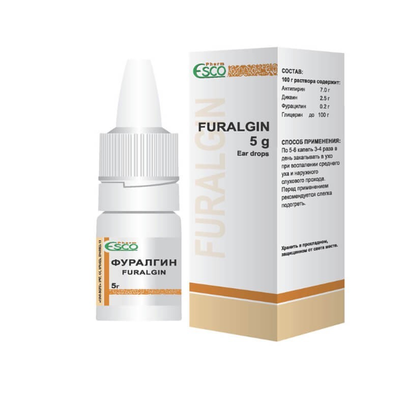 Nose throat ea, Ear drops «Furalgin» 5ml, Հայաստան