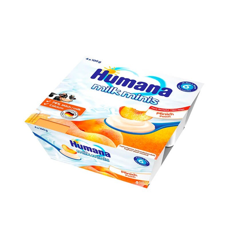 Purees, Pudding «Humana»   4 x 100g, Գերմանիա