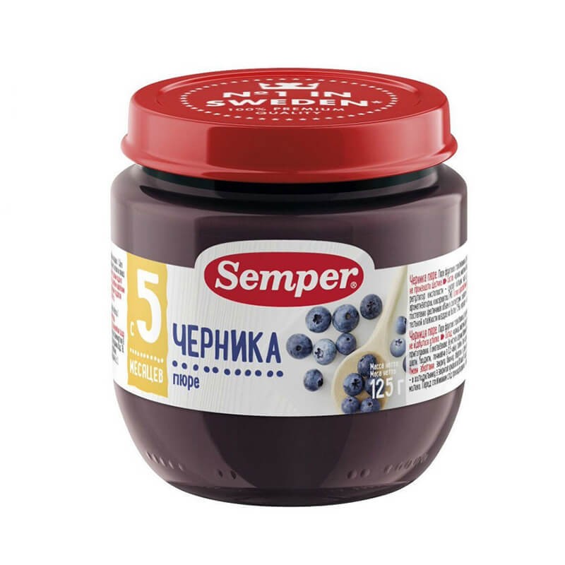 Purees, Fruit puree «Semper» 125g, Իսպանիա