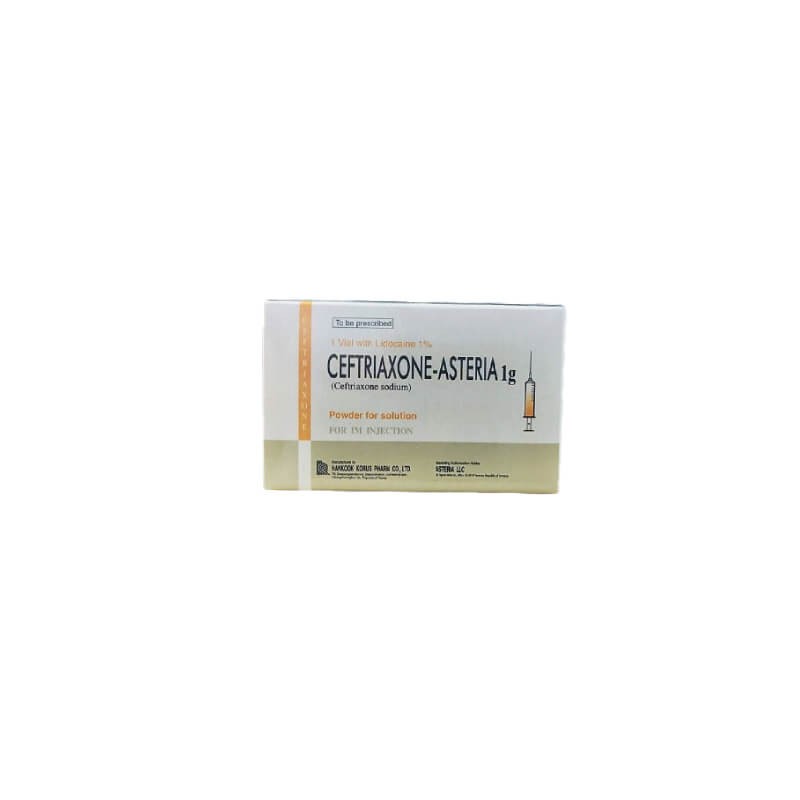 Antibiotic drugs, Ceftriaxon-Asteria 1g intramuscularlywith solvent x1, Կորեա