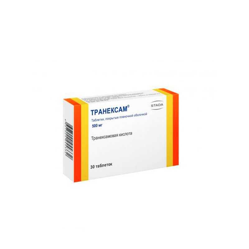 Anticoagulant drugs, Tablets «Tranexam» 500 mg, Ռուսաստան