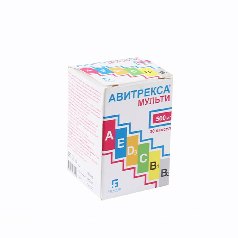 Vitamins and minerals, Capsules «Avitreksa Multi» 500 mg, Հայաստան